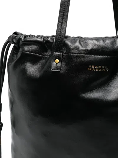 Isabel Marant Adjustable Strap Shoulder Bag With Top Handles In Black