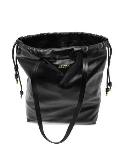 Isabel Marant Adjustable Strap Shoulder Bag With Top Handles In Black