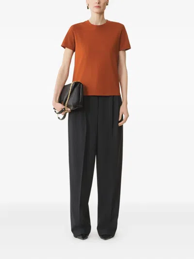 Lanvin Buckled Tailored Trousers In Black