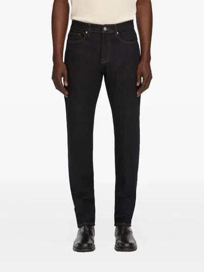 Frame Mid-rise Straight-leg Jeans In Black