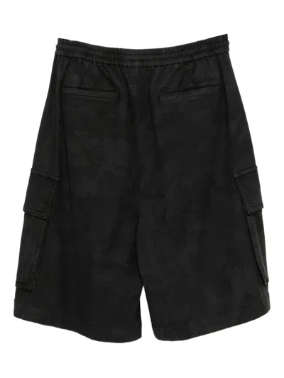 Juunj Cargo-pocket Drawstring Shorts In Black