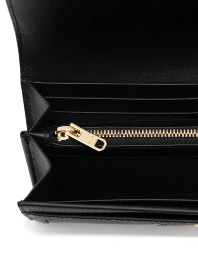Bally Ribbon-detail Flap Wallet In Black