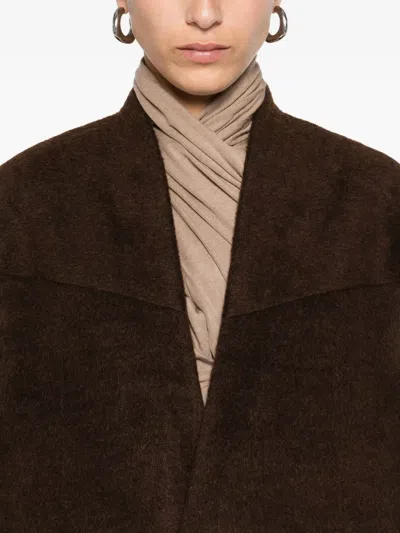 Entire Studios Mute Button-front Overcoat In Brown