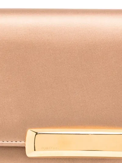 缎面条形手拿包