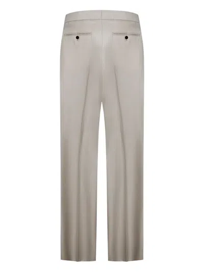 Franzese Collection Tailored Beige Trousers In High-quality Loro Piana Fabric In Multi