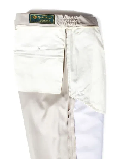 Franzese Collection Tailored Beige Trousers In High-quality Loro Piana Fabric In Multi
