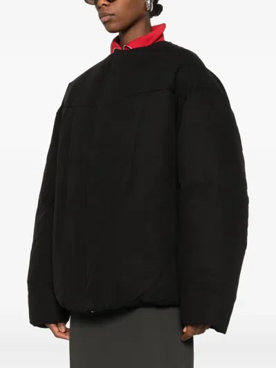 Entire Studios Pod Quilted Zip-front Bomber Jacket In Black