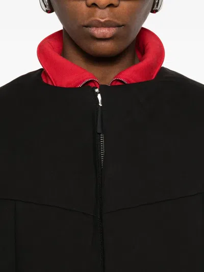 Entire Studios Pod Quilted Zip-front Bomber Jacket In Black