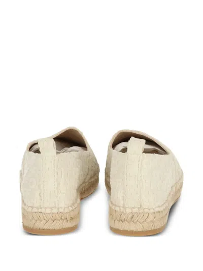 LOGO图案平底草编鞋