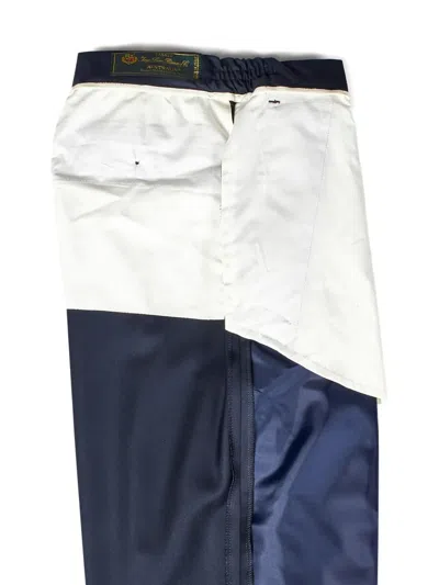 Franzese Collection Tailored Capri Model Trousers In Loro Piana Fabric In Blue