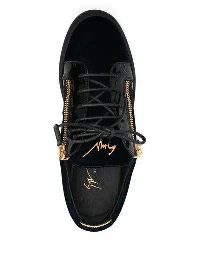 Giuseppe Zanotti Going Croc-embossed Leather Sneaker In Black