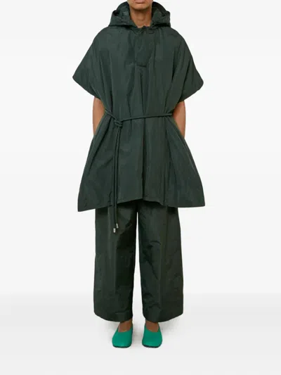 Meimeij Mantella Oversized Cape In Martini Green In Green