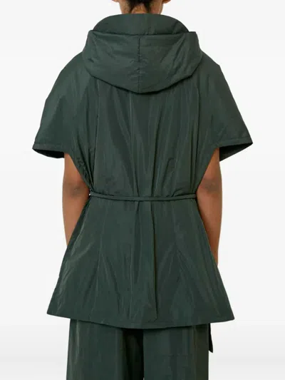 Meimeij Mantella Oversized Cape In Martini Green In Green