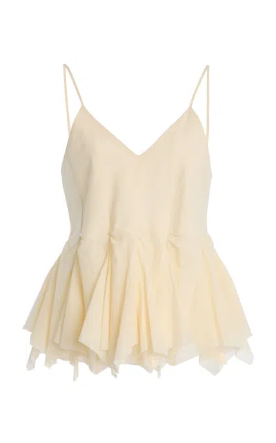 Ashlyn Leona Frilled Peplum Cami In White