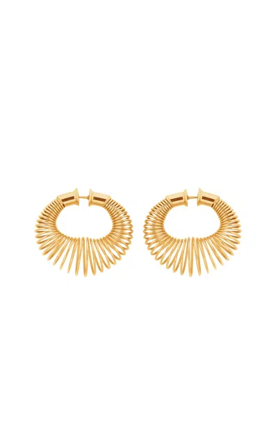 Alaïa Spiral Small Hoop Earrings In Gold