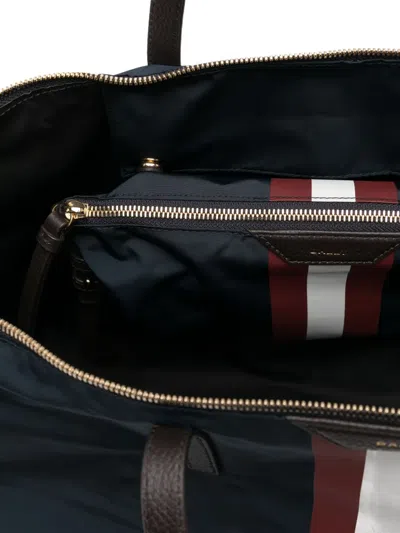 Bally Code Tote Bag In Blue
