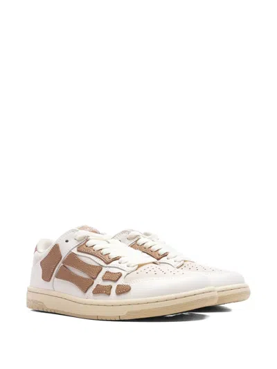 Amiri Rubber Sole Low Top Sneakers In Brown