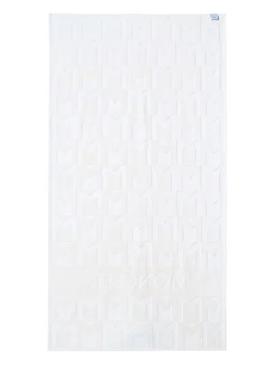 Moncler Monogram Rectangle Towel In White