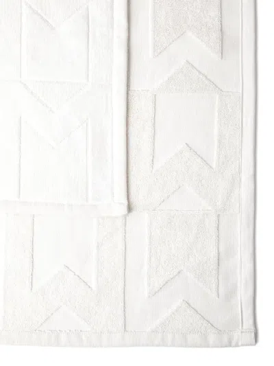 Moncler Monogram Rectangle Towel In White
