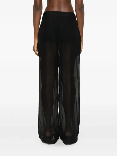 Danamè Semi-sheer Trousers In Black