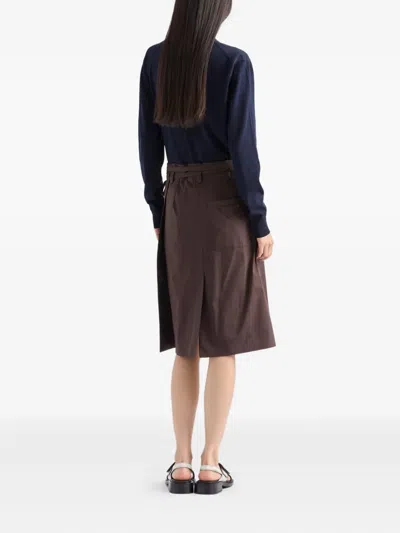 Prada Triangle-patch Buttoned Cardigan In Blue