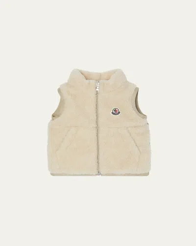 Moncler Ernst Teddy Down Vest In Neutral