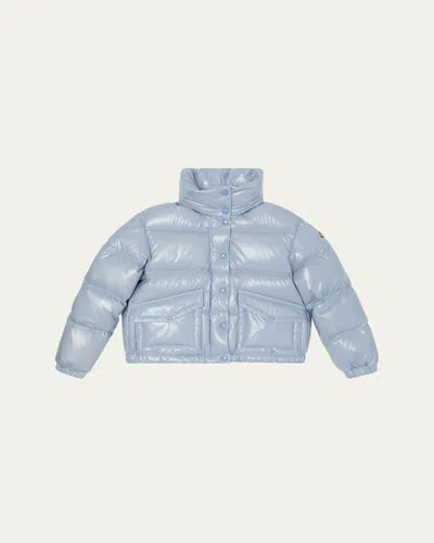 Moncler Girl's Puivert Down Jacket In Blue