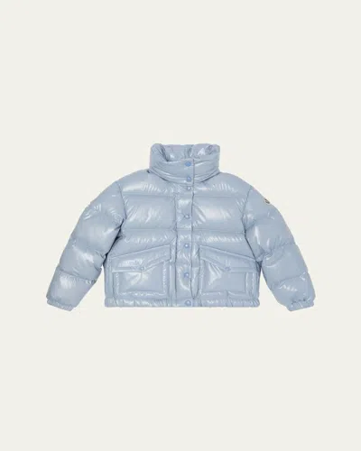 Moncler Girl's Puivert Down Jacket In Blue