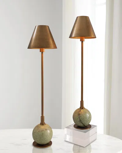 Port 68 Boston 32" Buffet Lamps, Set Of 2 In Green