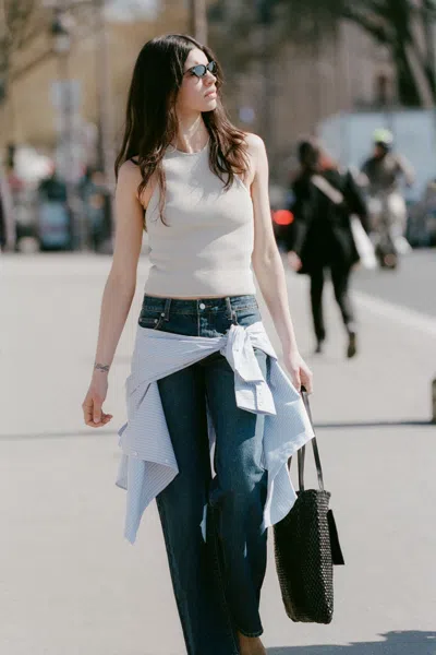 St Agni Low-rise Organic Cotton Jeans In Purple