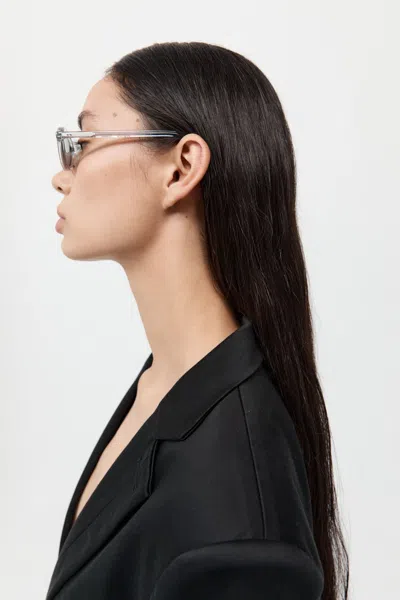 St Agni 90s Slim Oval Sunglasses In Gray