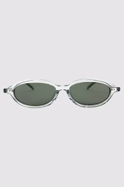 St Agni 90s Slim Oval Sunglasses In Gray