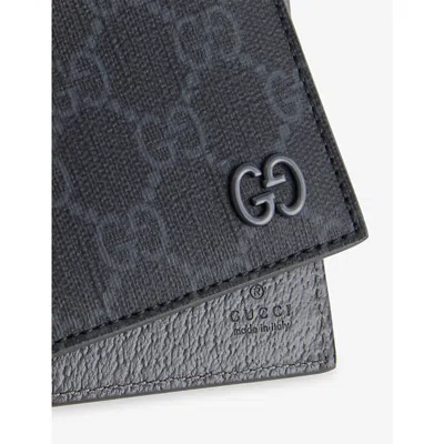 Gucci Dusty Blue Interior Gg Coin Wallet In Gray
