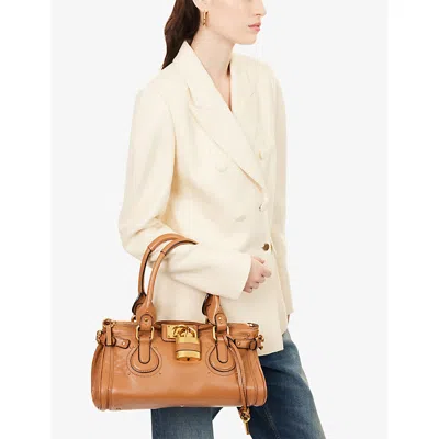Chloé Womens Mustang Brown Paddington Small Leather Top-handle Bag In Brown
