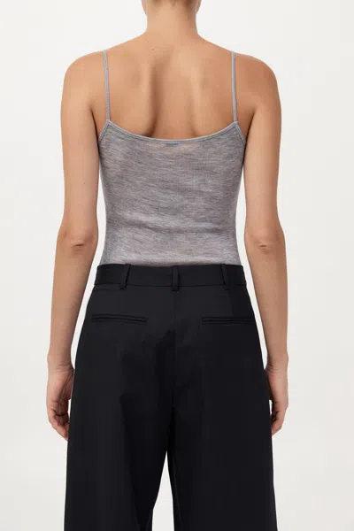 St Agni Merino Wool Cami Top In Gray