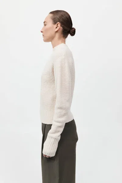 St Agni Boucle Wool Jumper In White
