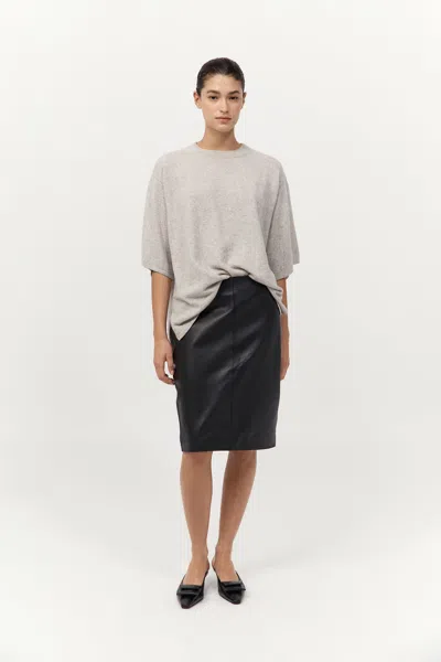 St Agni Relaxed Cashmere Sweater In Gray