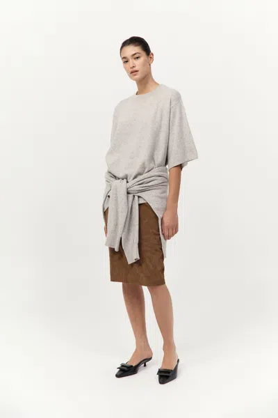 St Agni Relaxed Cashmere Sweater In Gray