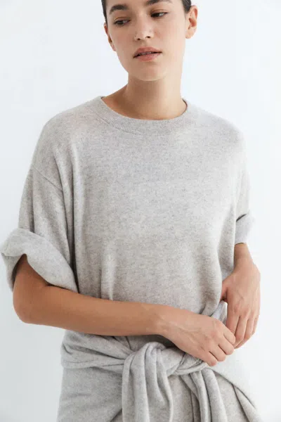 St Agni Relaxed Cashmere Sweater In Gray