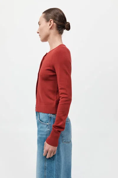 St Agni Classic Cardigan In Red