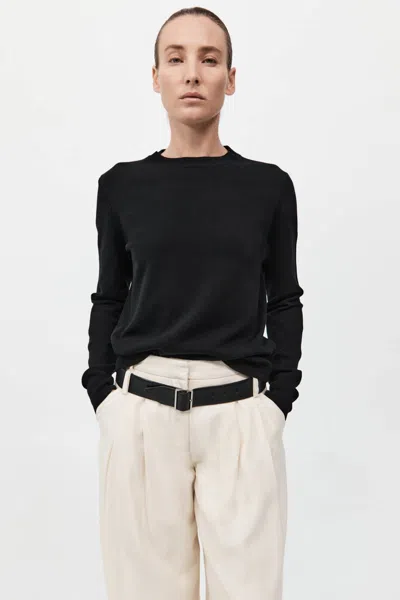 St Agni Classic Crew Neck Sweater In Black