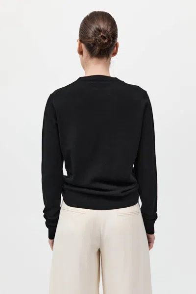 St Agni Classic Crew Neck Sweater In Black