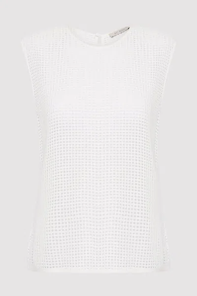 St Agni Cotton Grid Shell Top In White