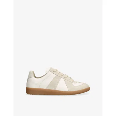 Maison Margiela Bicolor Leather Replica Sneakers In White