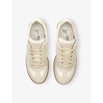 Maison Margiela Bicolor Leather Replica Sneakers In White