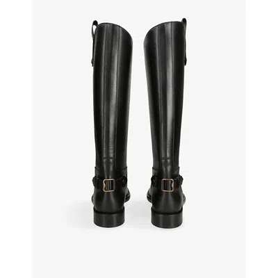 Burberry Cavalier Boots In Leather In Black