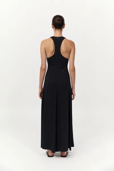 St Agni Cut Away Maxi Dress In Black