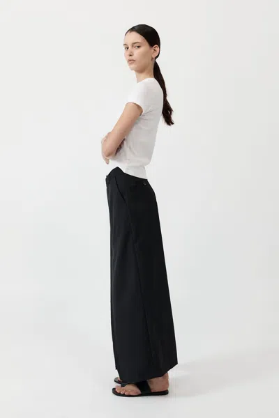 St Agni Deconstructed Waist Maxi Skirt In Black
