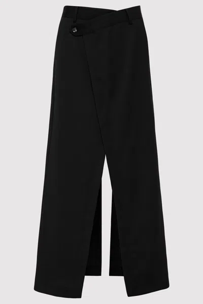 St Agni Deconstructed Waist Maxi Skirt In Black