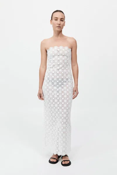 St Agni Doily Column Dress In White